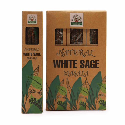 Salvia Blanca Incienso Natural Organico - Namaste India - 1 un
