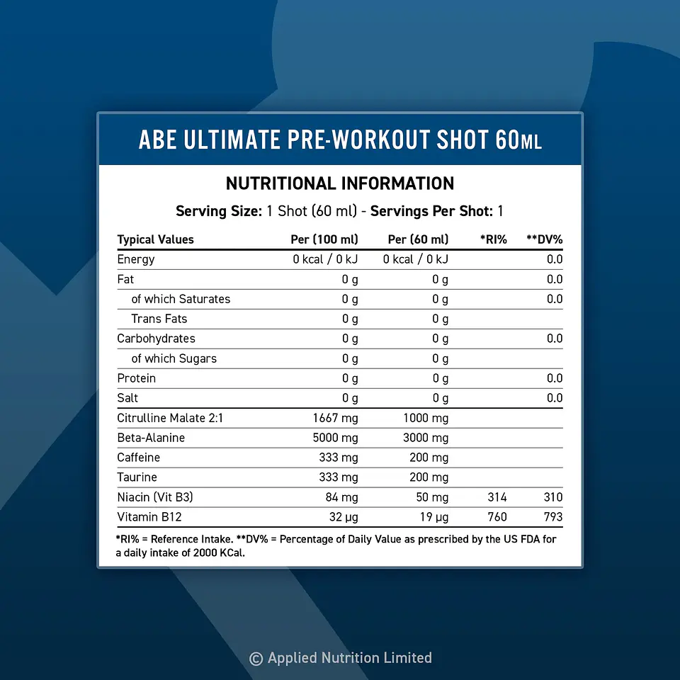 ABE ultimate pre workout shot caixa 12 unidades 5