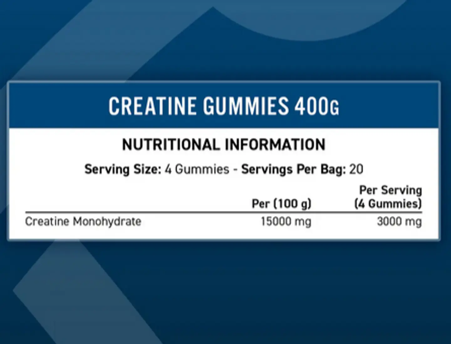 Creatine monohydrate gummies 80 und 4