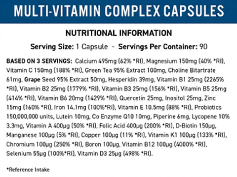 Multi-vitamin complex 90 cápsulas