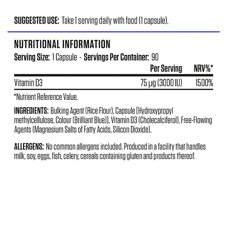 Vitamin D 90 cápsulas
