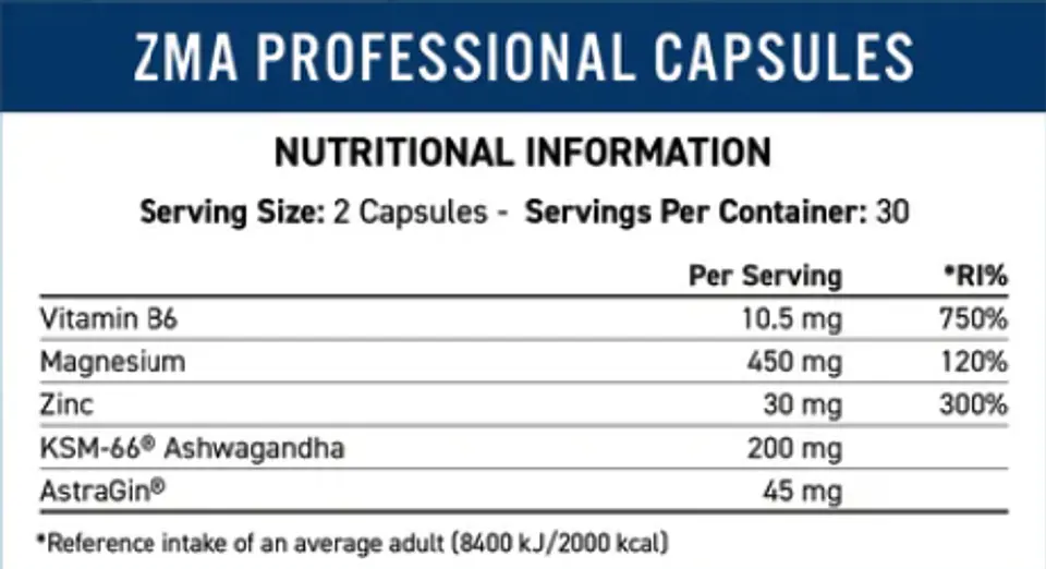 ZMA pro 90 cápsulas 2