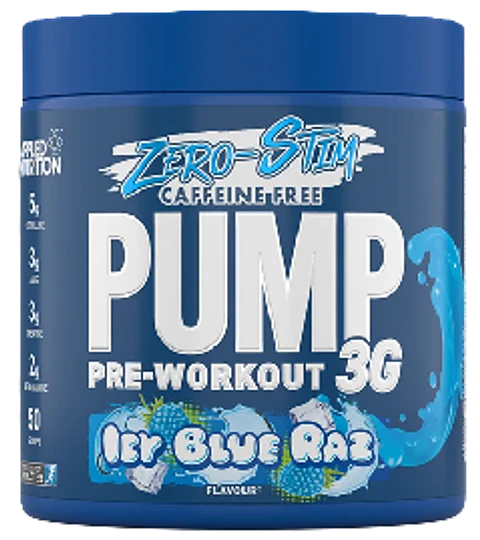 Pump 3G zero stim caffeine free pre-workout 375g