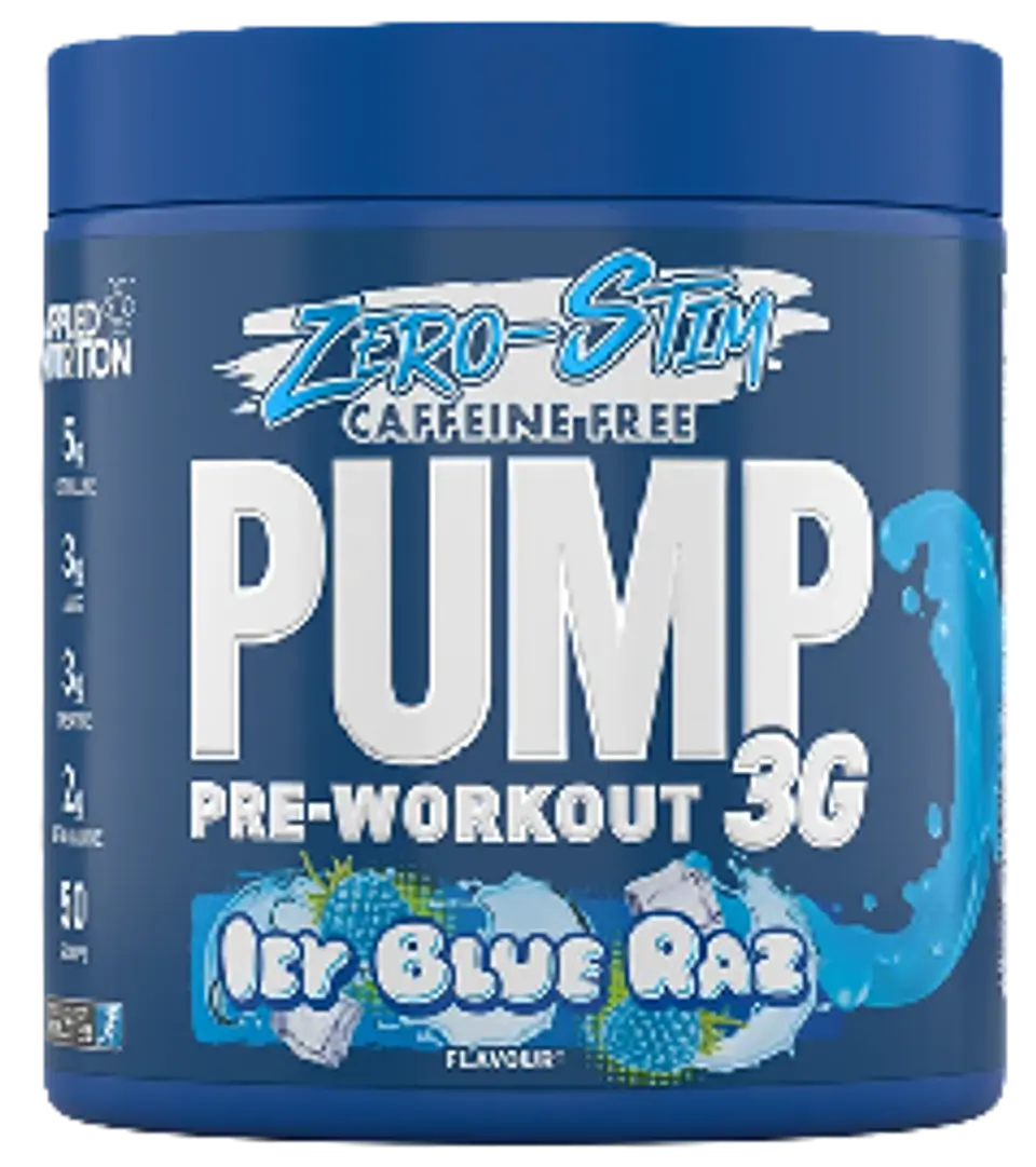 Pump 3G zero stim caffeine free pre-workout 375g 1