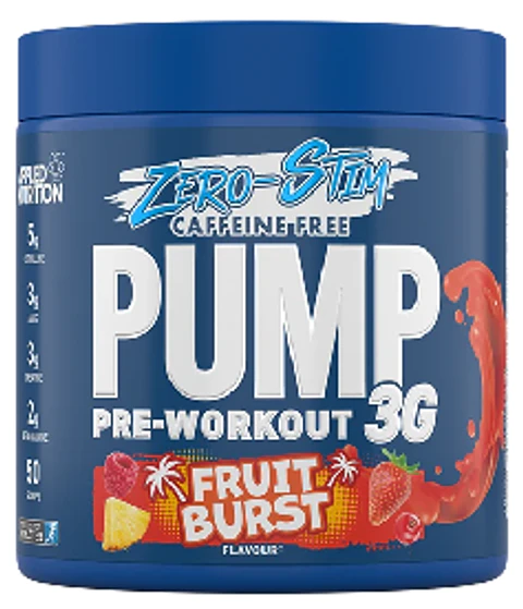 Pump 3G zero stim caffeine free pre-workout 375g