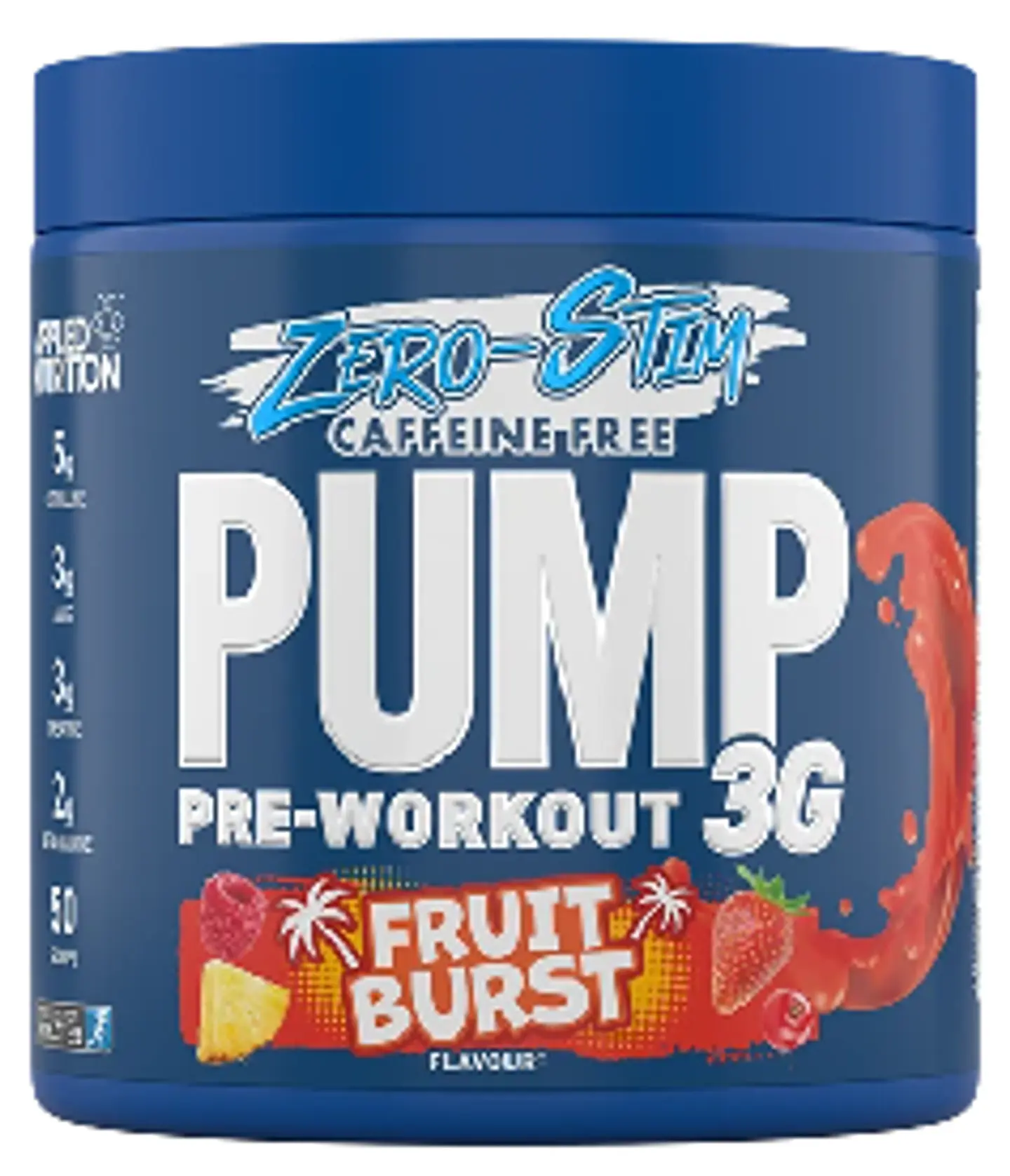 Pump 3G zero stim caffeine free pre-workout 375g 2