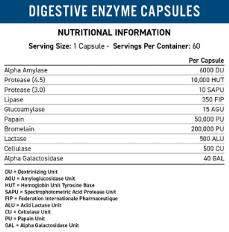Digestive enzyme 60 cápsulas 2