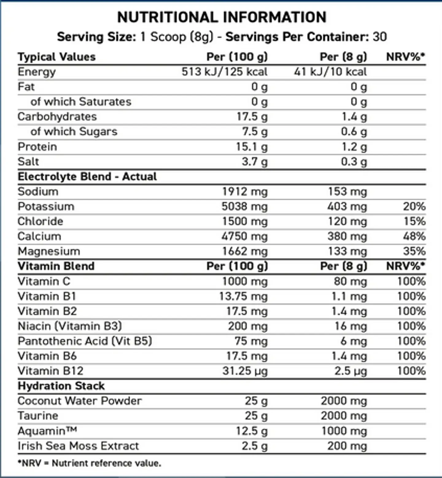 Hydratation electrotye vitamin power 240gr 5