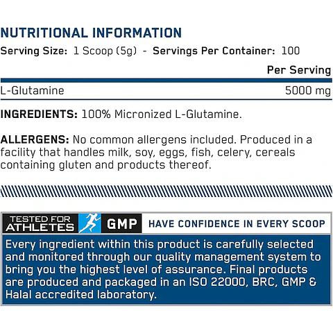 L'glutamine micronized 500gr