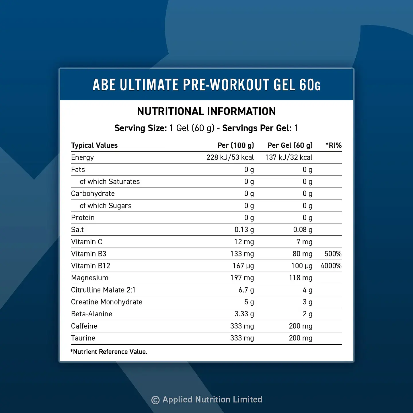 Abe performance pre workout gel 60mlx20un 7