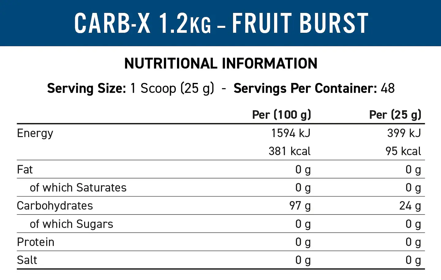 Carb X cyclic dextrin 1.2kg 6