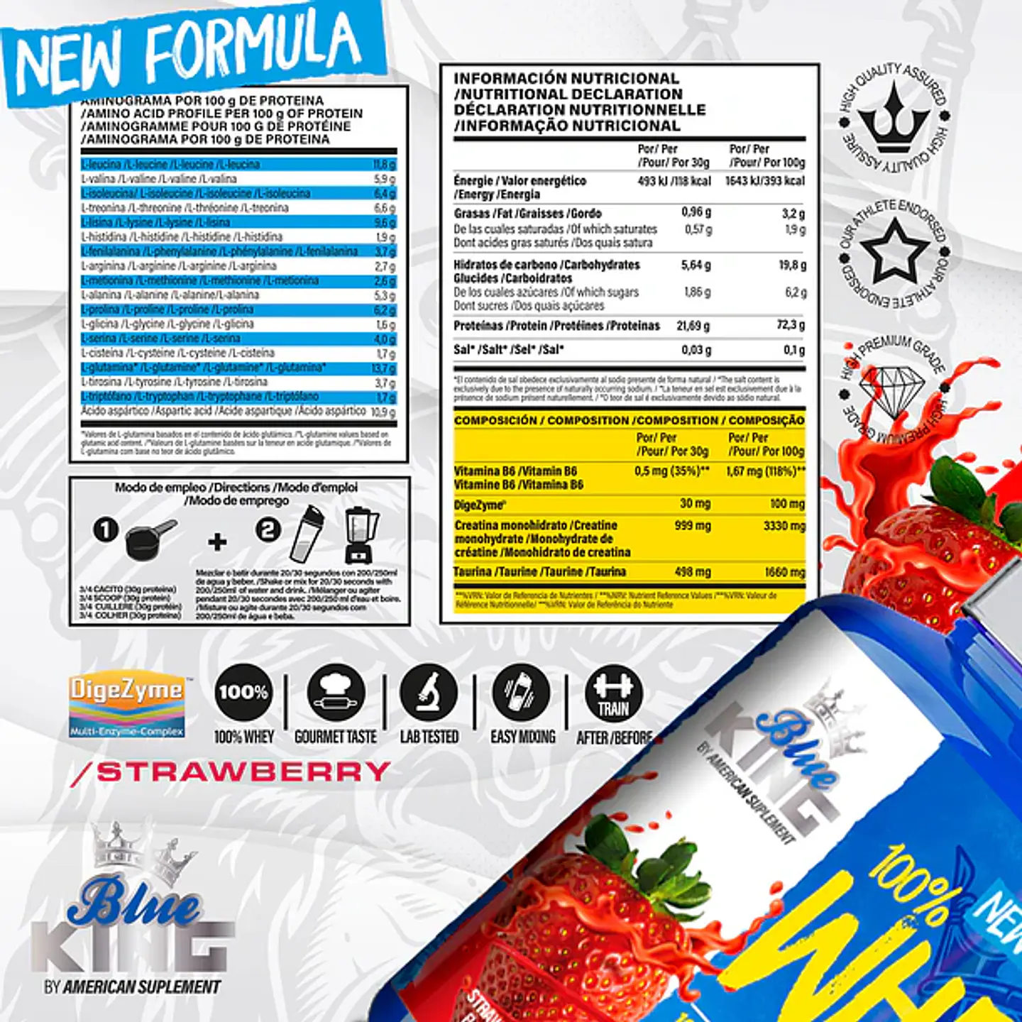 100% Gourmed whey protein 1,8kg 5