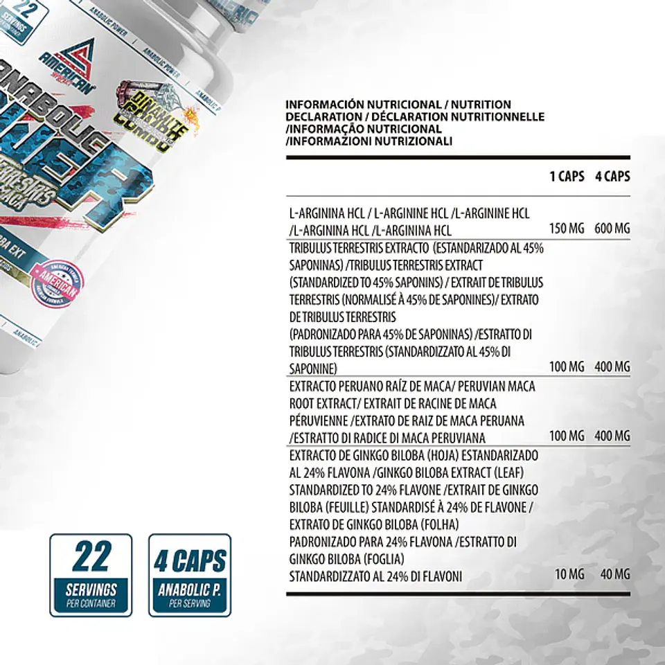 Anabolic power tribulus terrestris com maca 2