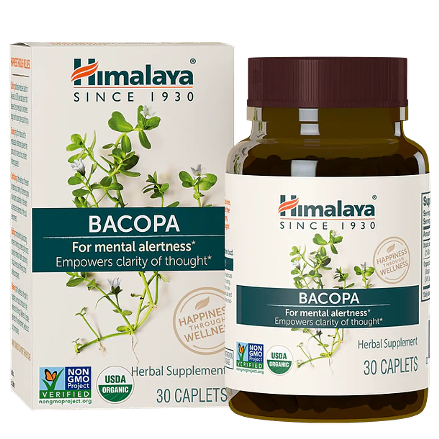 Organic bacopa (brahmi) 30 cápsulas 1