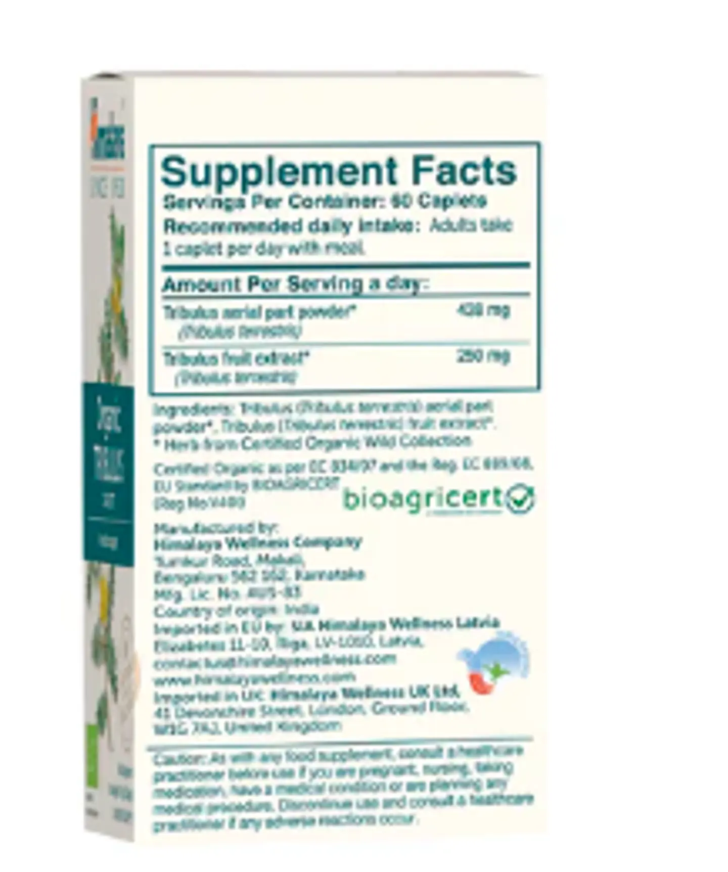 Organic tribulus - 60 cápsulas 2
