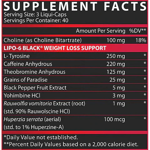 Lipo 6 black 60 cápsulas