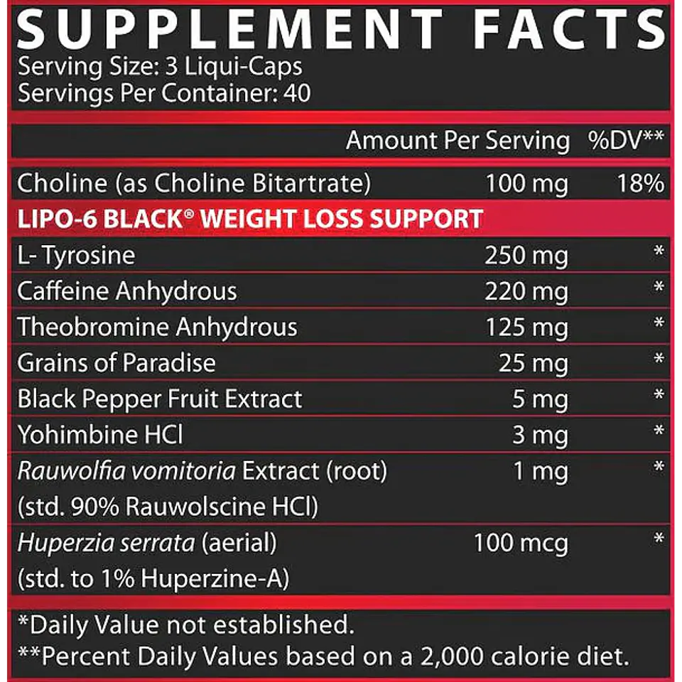 Lipo 6 black 60 cápsulas 2