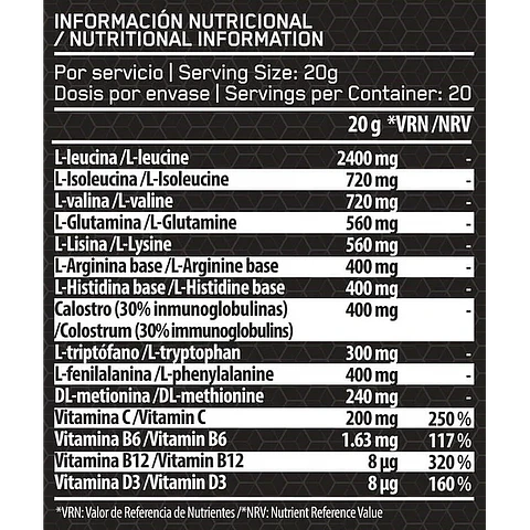 EAA+ pro 400gr aminoácidos essenciais