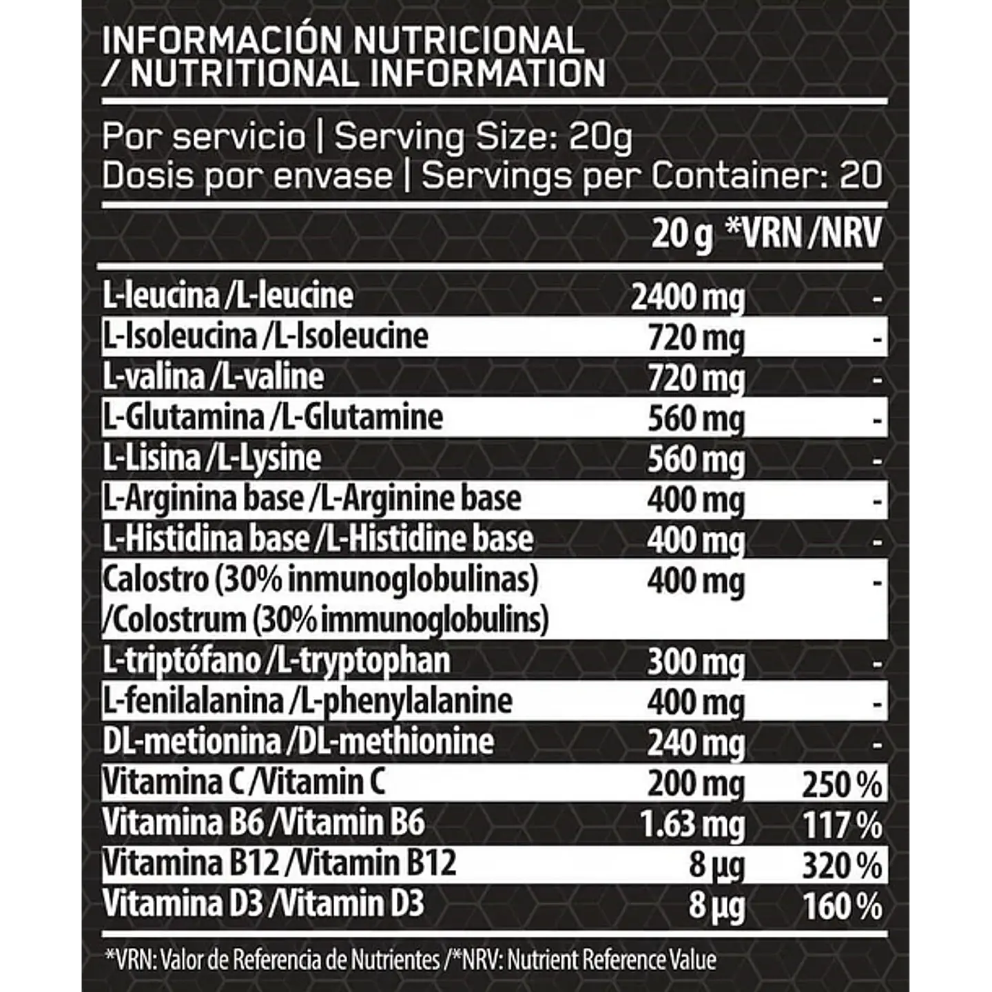 EAA+ pro 400gr aminoácidos essenciais 2