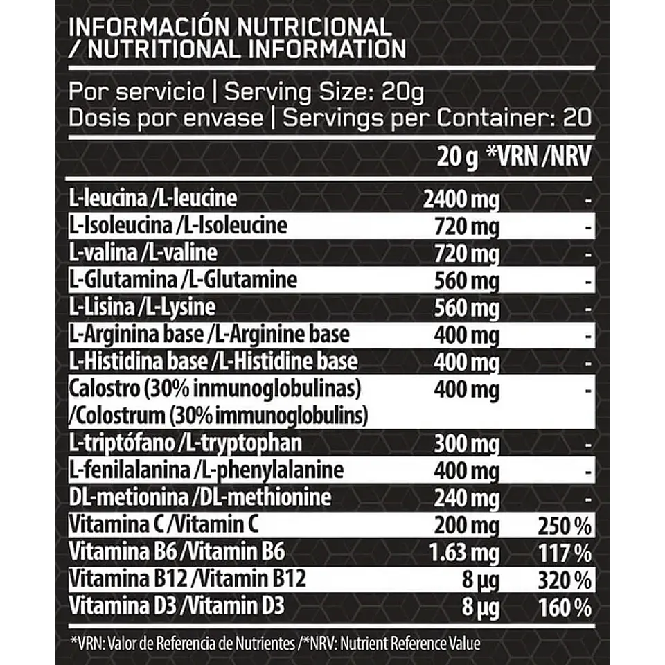 EAA+ pro 400gr aminoácidos essenciais 2