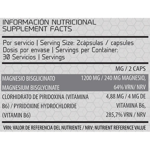 Magnesium bisglycinate 60 caps