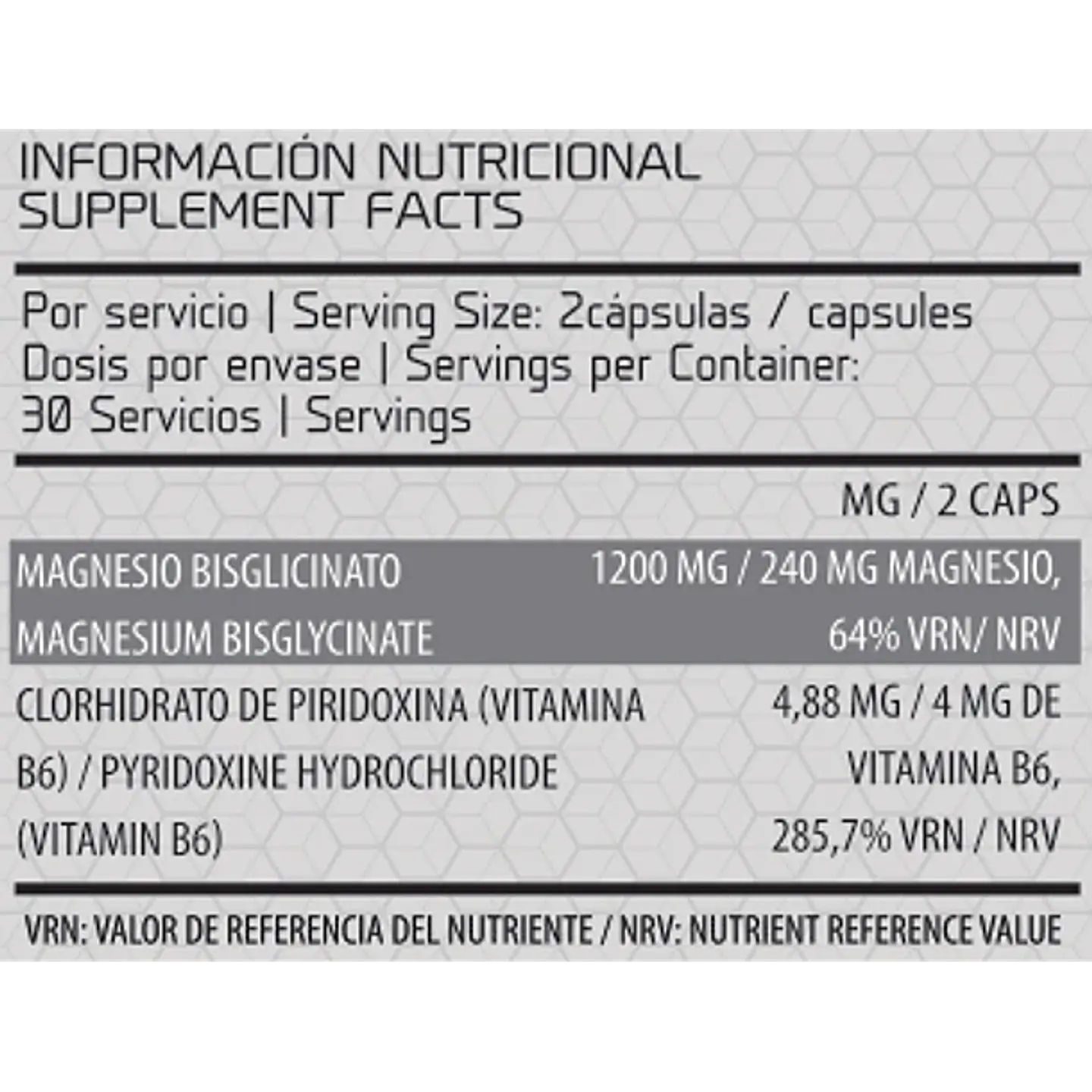 Magnesium bisglycinate 60 caps 2