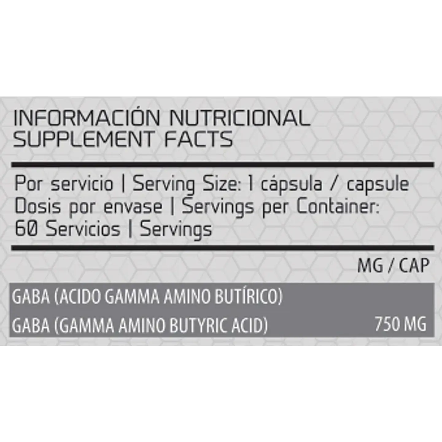 Gaba 750, 60 cápsulas. 2