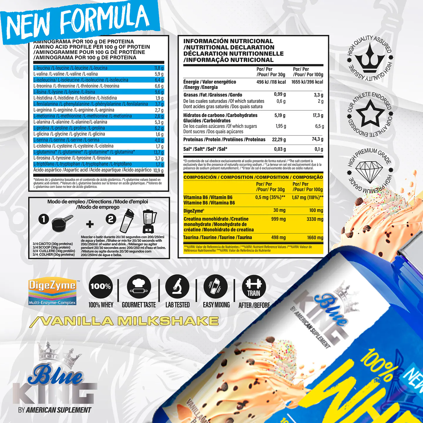 Blue King 100% Whey Protein 4