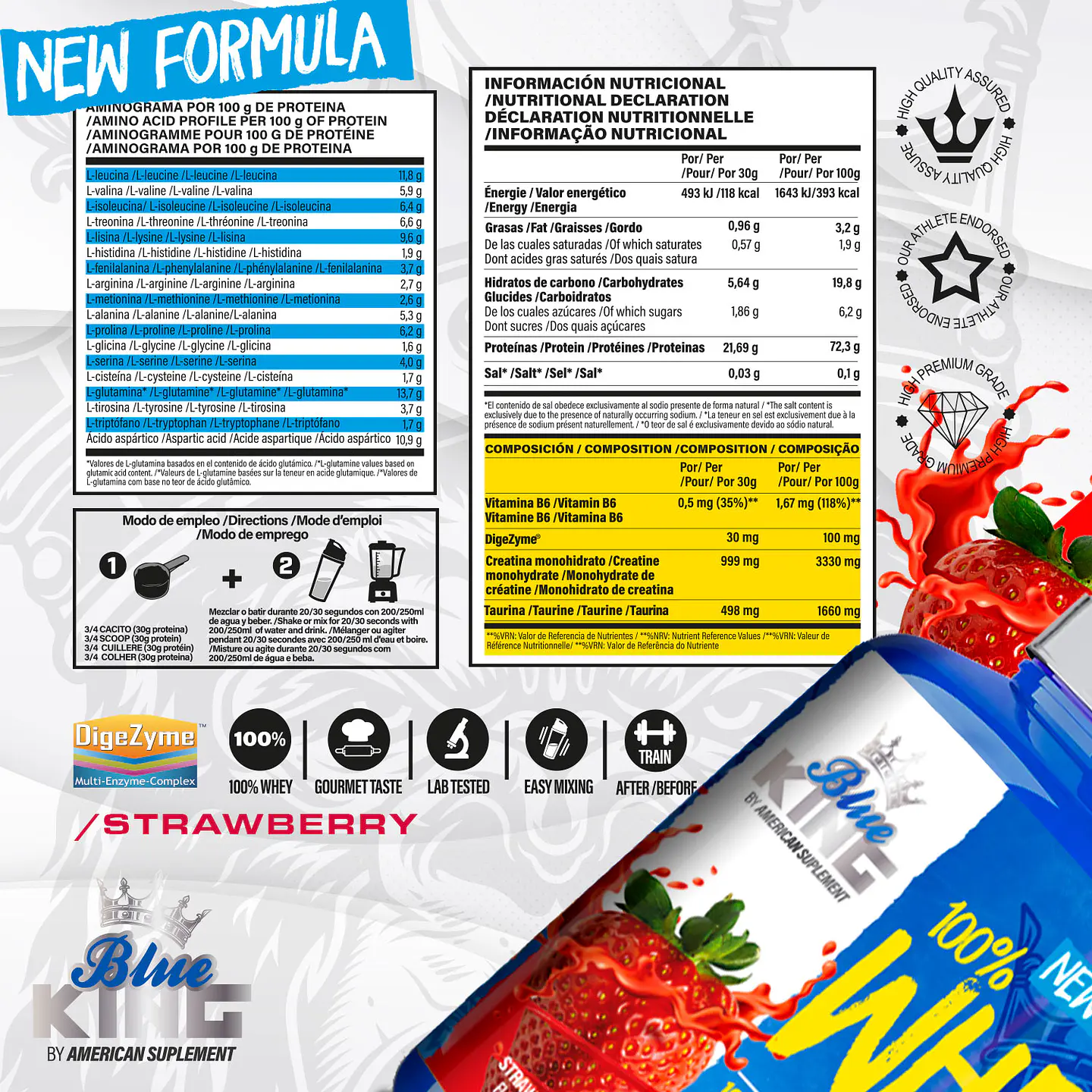 Blue King 100% Whey Protein 6