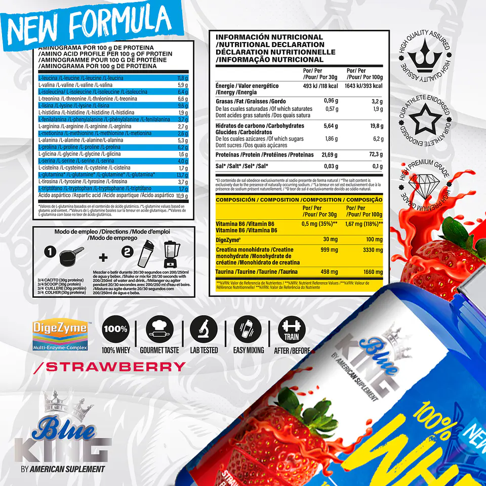 Blue King 100% Whey Protein 6