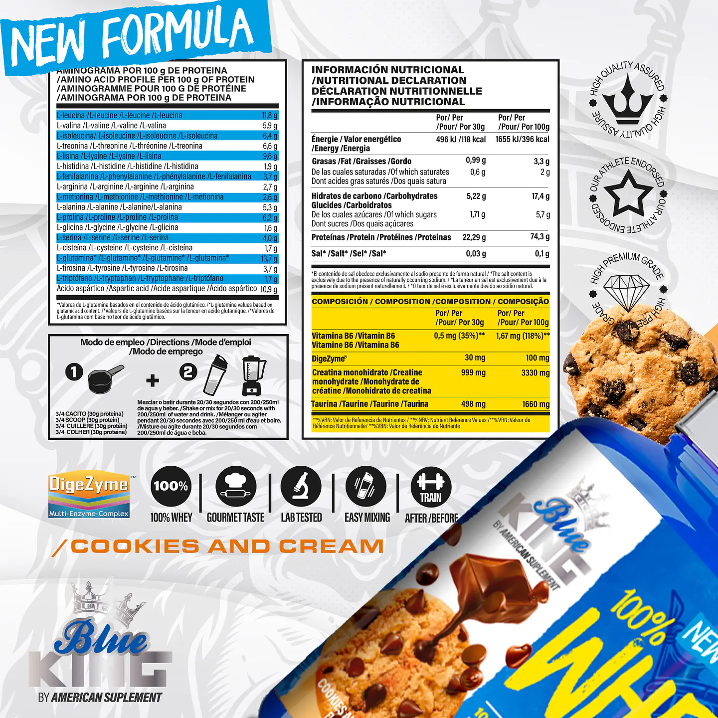 Blue King 100% Whey Protein 8