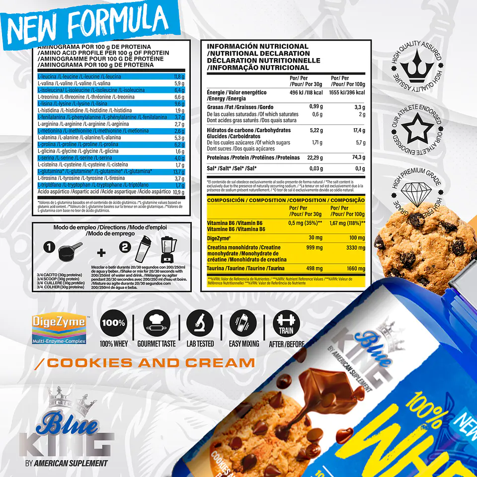 Blue King 100% Whey Protein 8