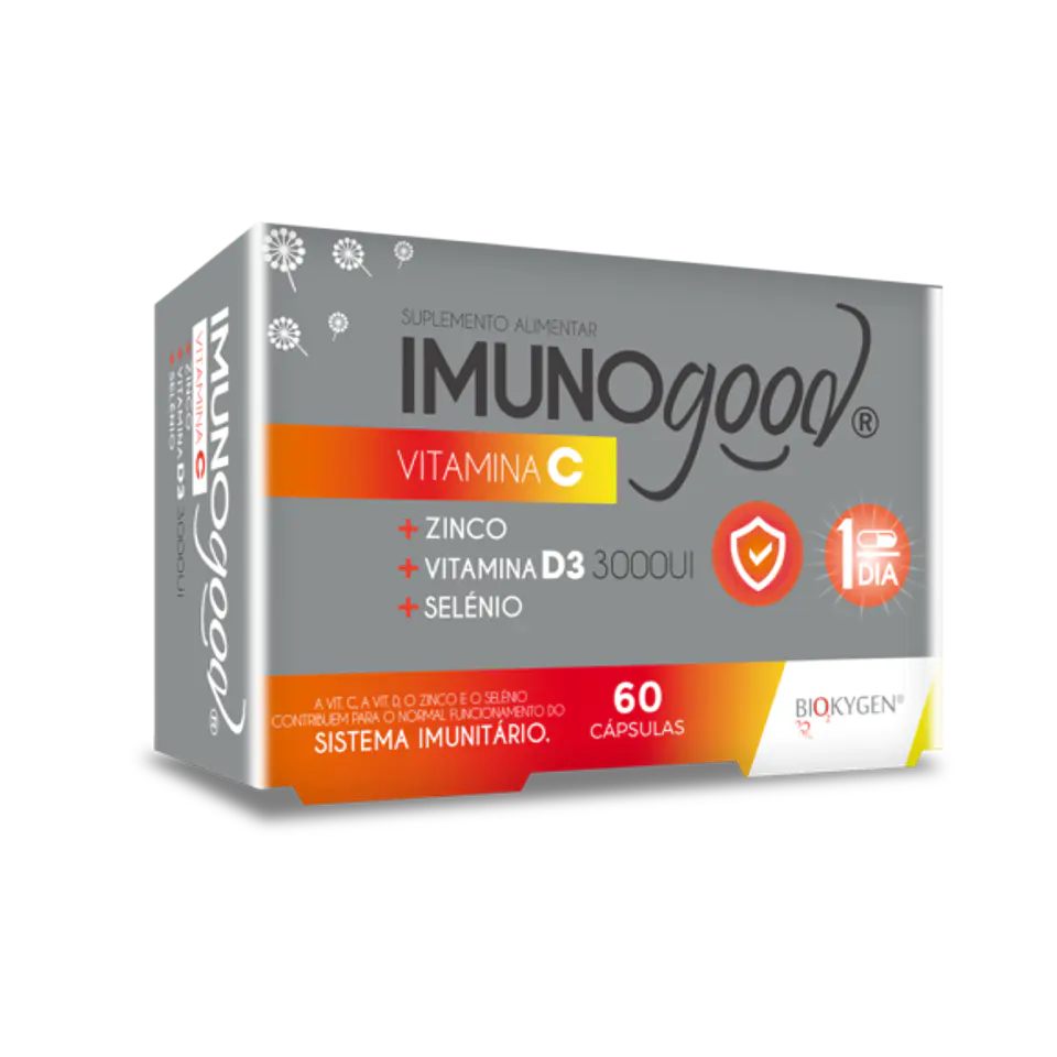  IMUNOGOOD®  VITAMINA C + ZINCO + VITAMINA D3 + SELÉNIO  60 CÁPSULAS 1