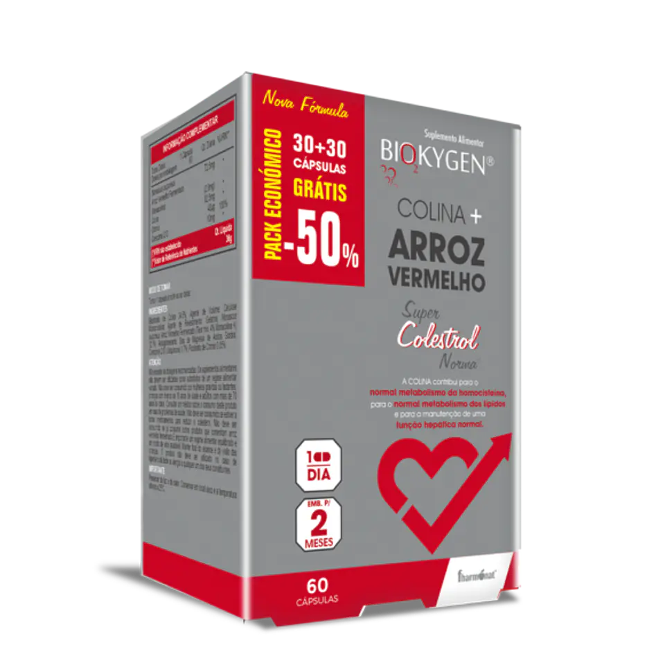  Colina + Arroz Vermelho  30 CÁPSULAS + 30 CÁPSULAS GRÁTIS 1