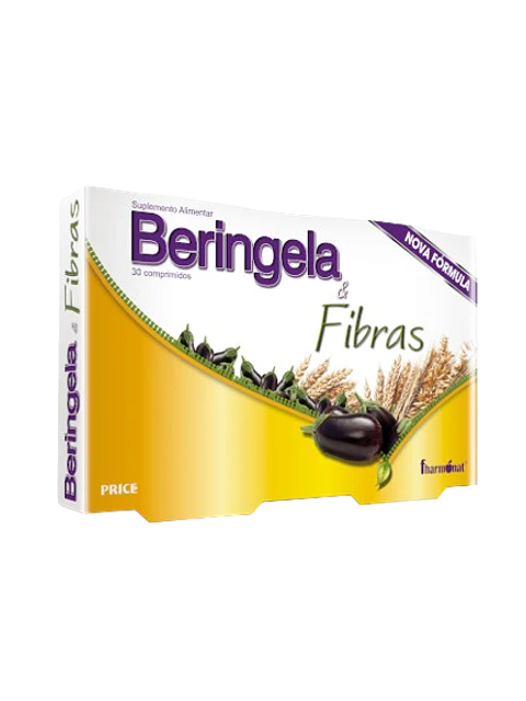 Beringela e Fibras comprimidos