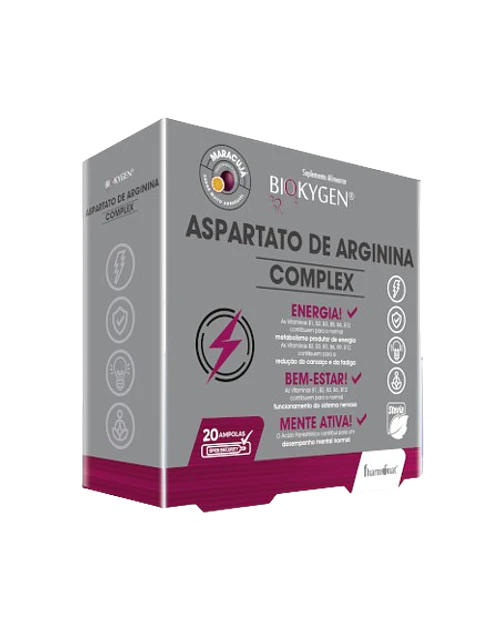 Biokygen Aspartato de Arginina Complex Maracujá – 20 ampolas 
