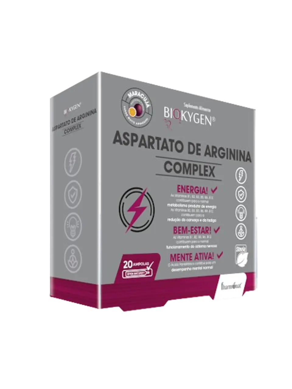 Biokygen Aspartato de Arginina Complex Maracujá – 20 ampolas  1