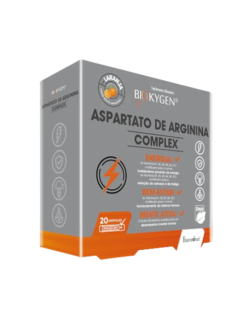 Biokygen Aspartato de Arginina Complex Laranja – 20 ampolas