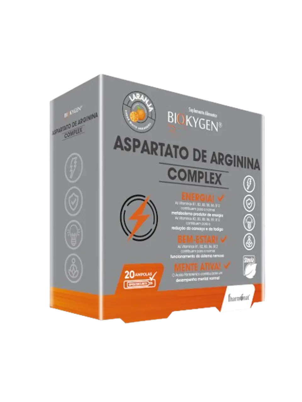 Biokygen Aspartato de Arginina Complex Laranja – 20 ampolas 1