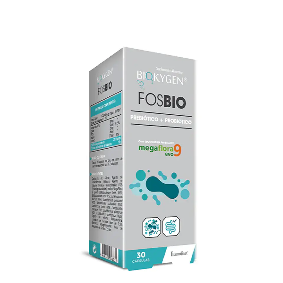 Biokygen Fosbio Prebiótico + Probiótico Cápsulas x30 1