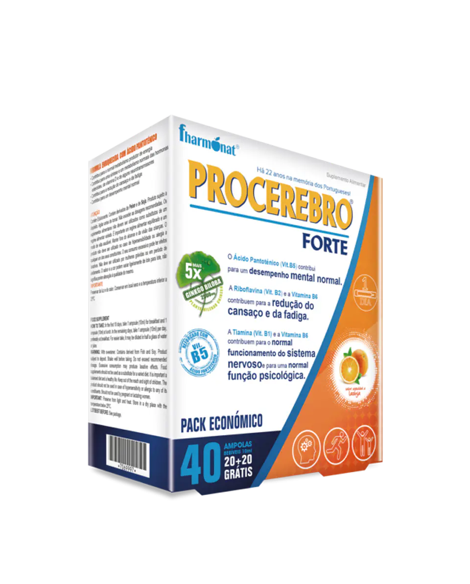 PROCEREBRO FORTE 20+20 AMPOLAS Laranja 1