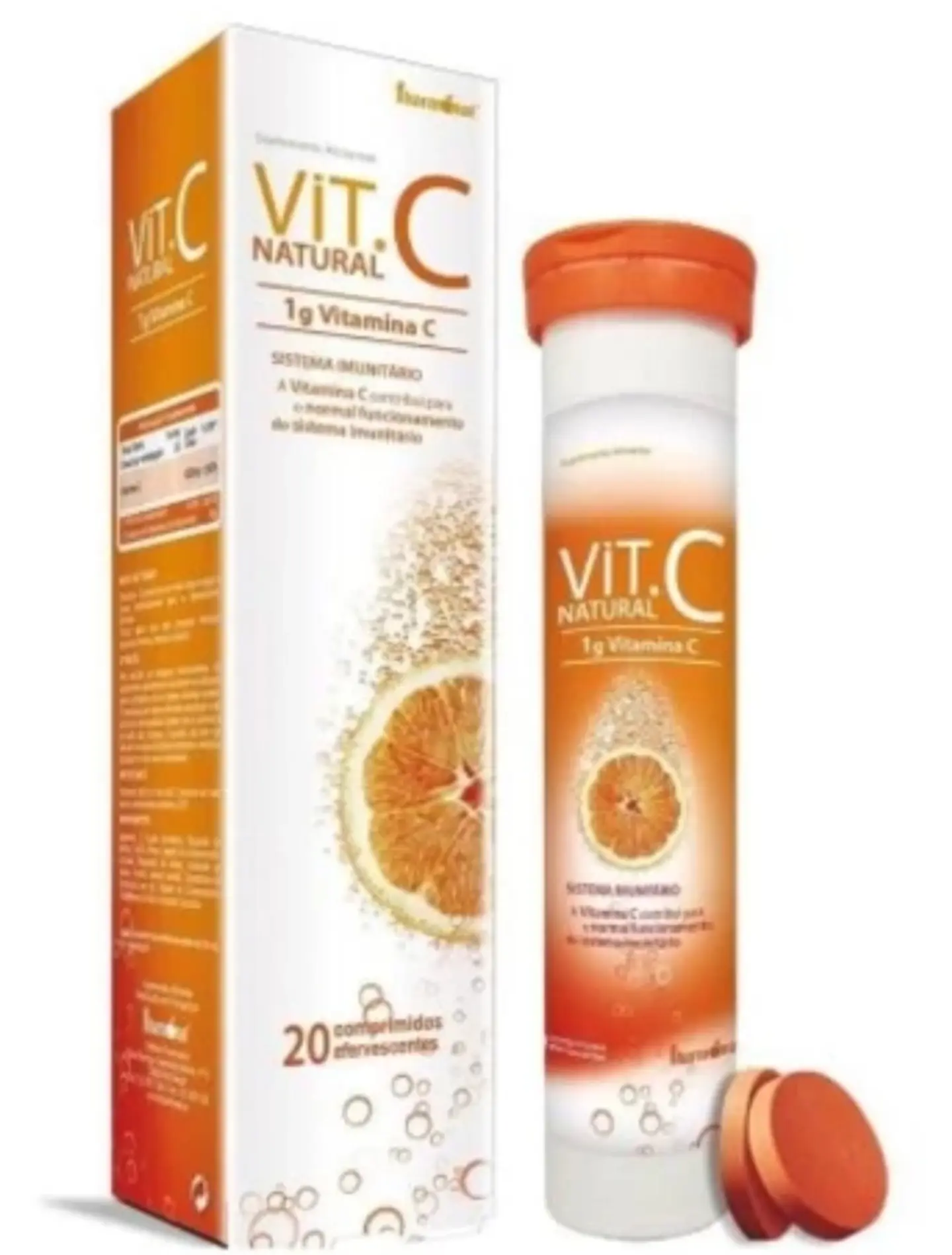 VITAMINA C NATURAL -Fharmonat – 1000mg – 20 Comp. Efervescentes 1