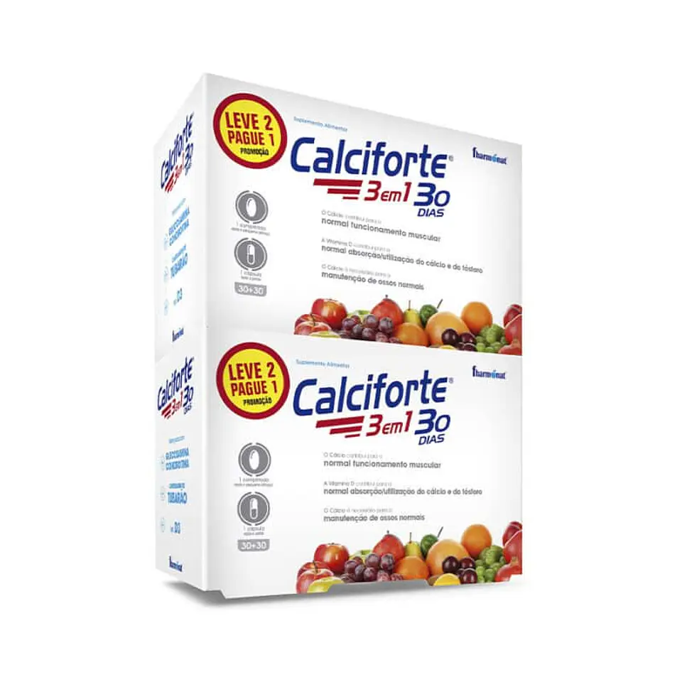 Calciforte 3 em 1 30+30 Cápsulas 1