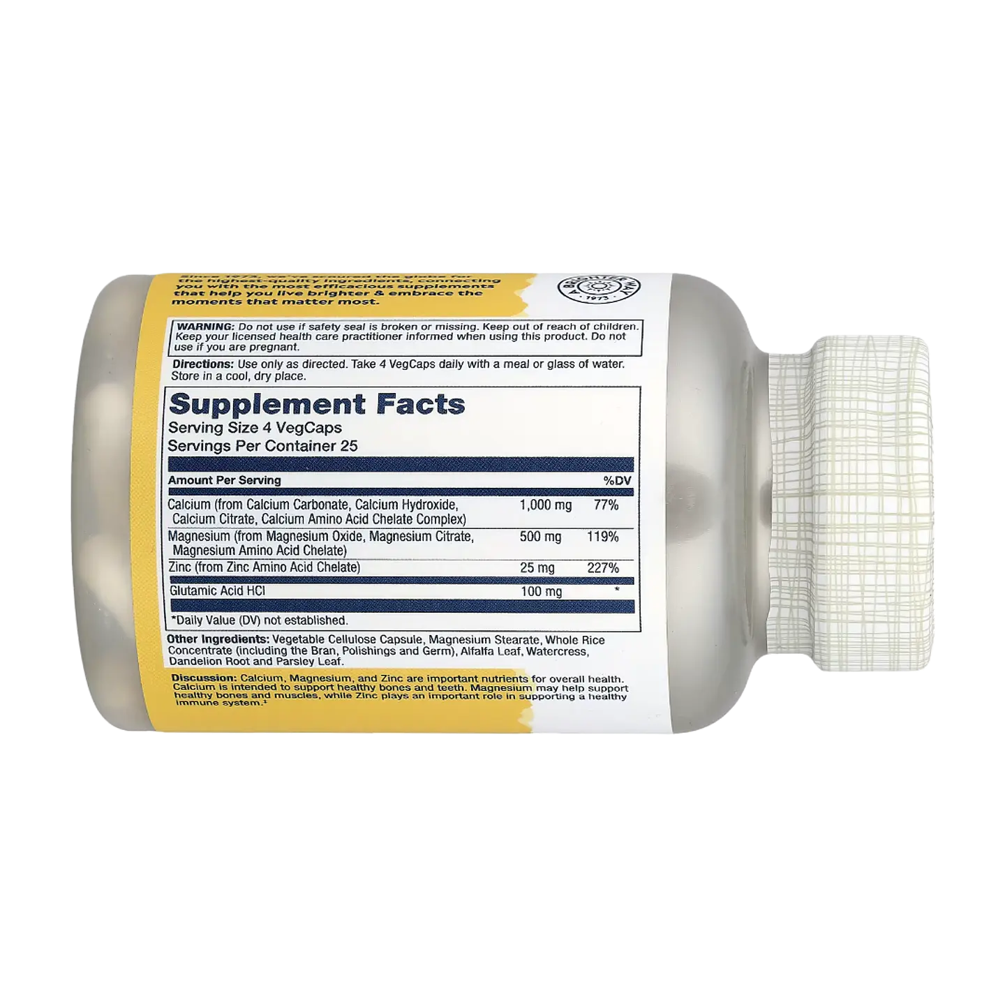 Calcium, Zinc & Magnesium (100 Tabs)  2