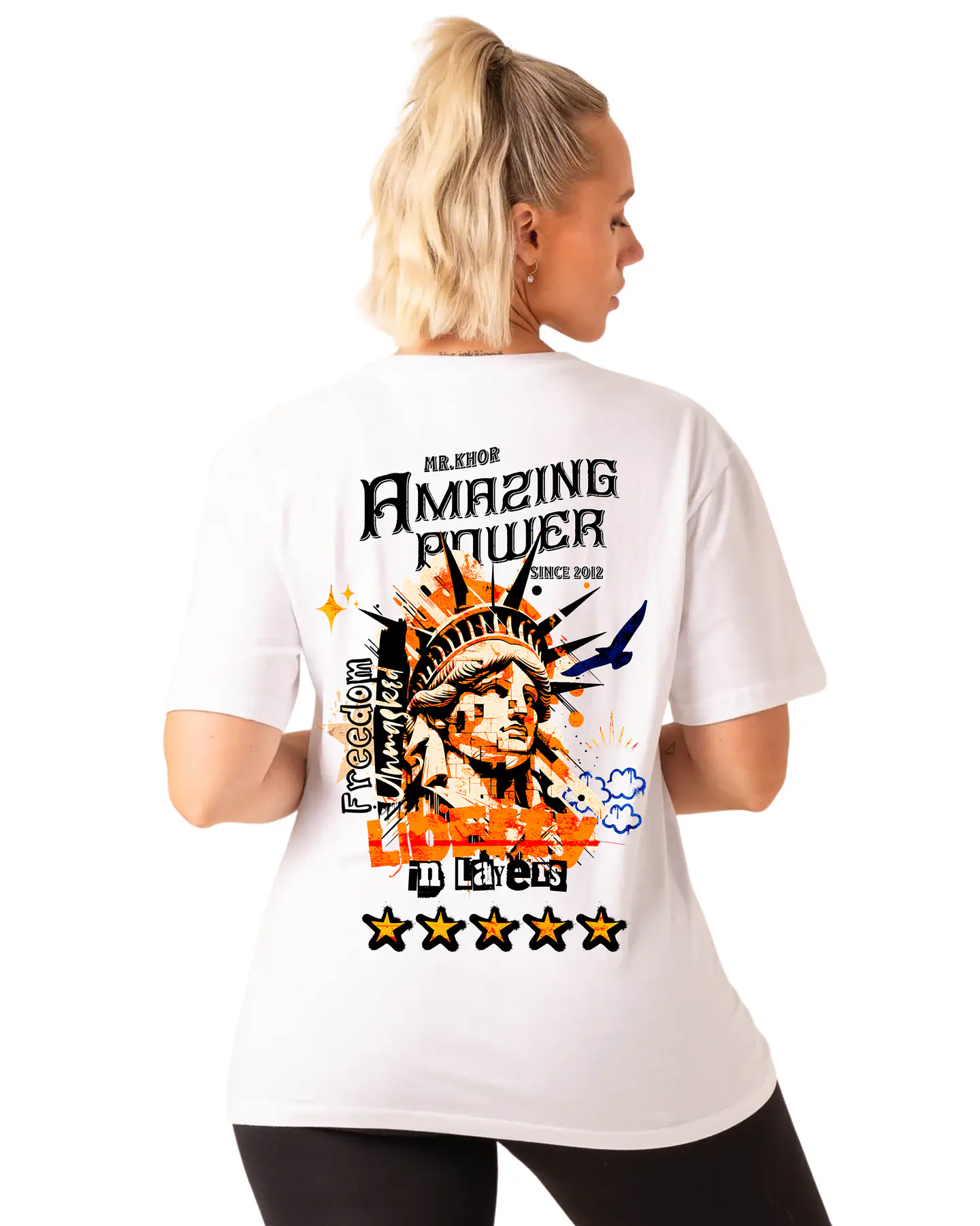 T-shirt Oversized Liberty in Layers 1