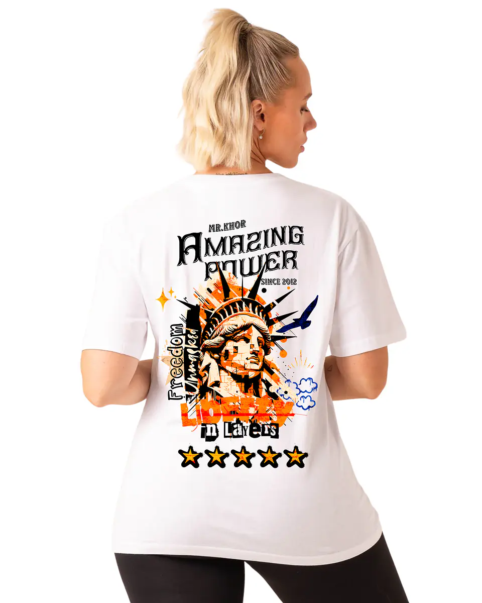 T-shirt Oversized Liberty in Layers 1