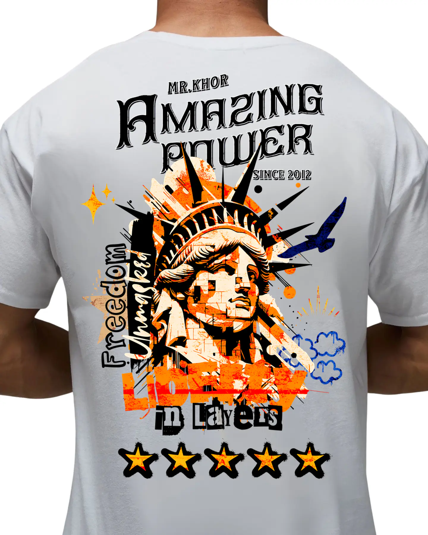 T-shirt Oversized Liberty in Layers 8