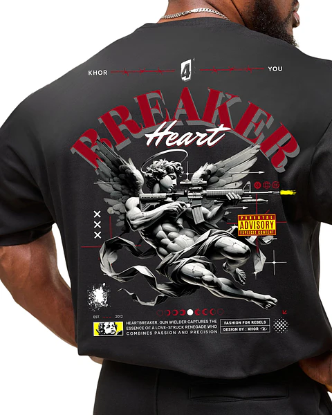 T-shirt Oversized Breaker Heart