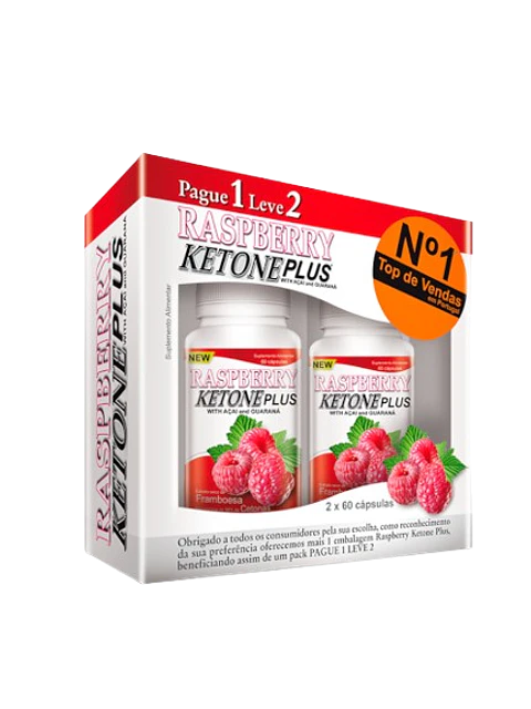 Raspberry Ketone Plus Pague 1 Leve 2 – 60+60 cápsulas 