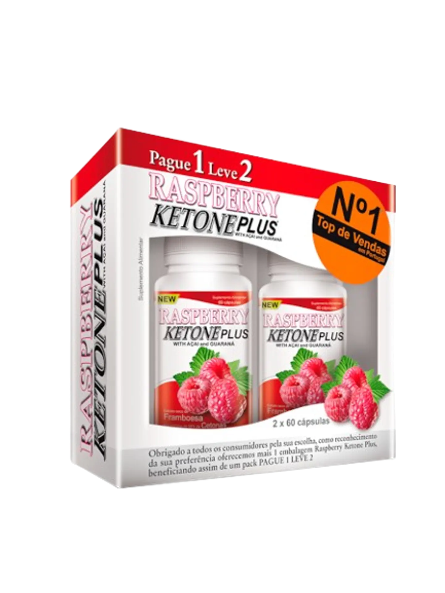 Raspberry Ketone Plus Pague 1 Leve 2 – 60+60 cápsulas  1